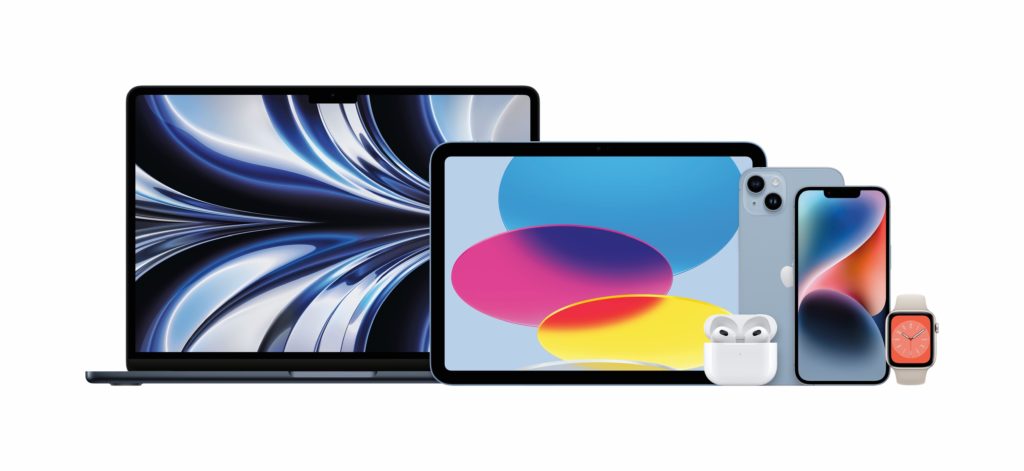 MacBook, iPad et iPhone pour un environnement de travail Apple.
